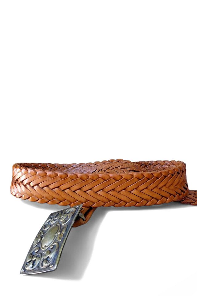 1980's Woven Leather Belt Selected by Garbage Soup #3