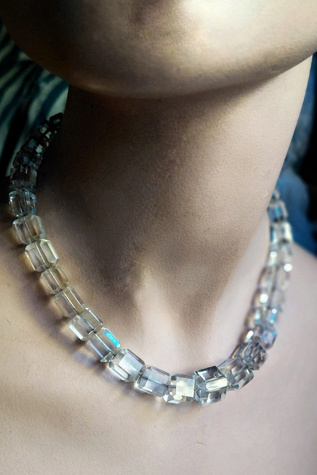Art Deco Czeck Cut Glass Necklace Selected by Garbage Soup