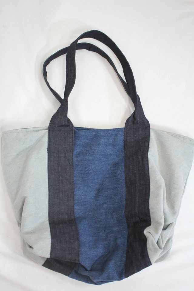 Vintage Tiger Patch Denim Tote Bag Selected By Moons + Junes Vintage #3
