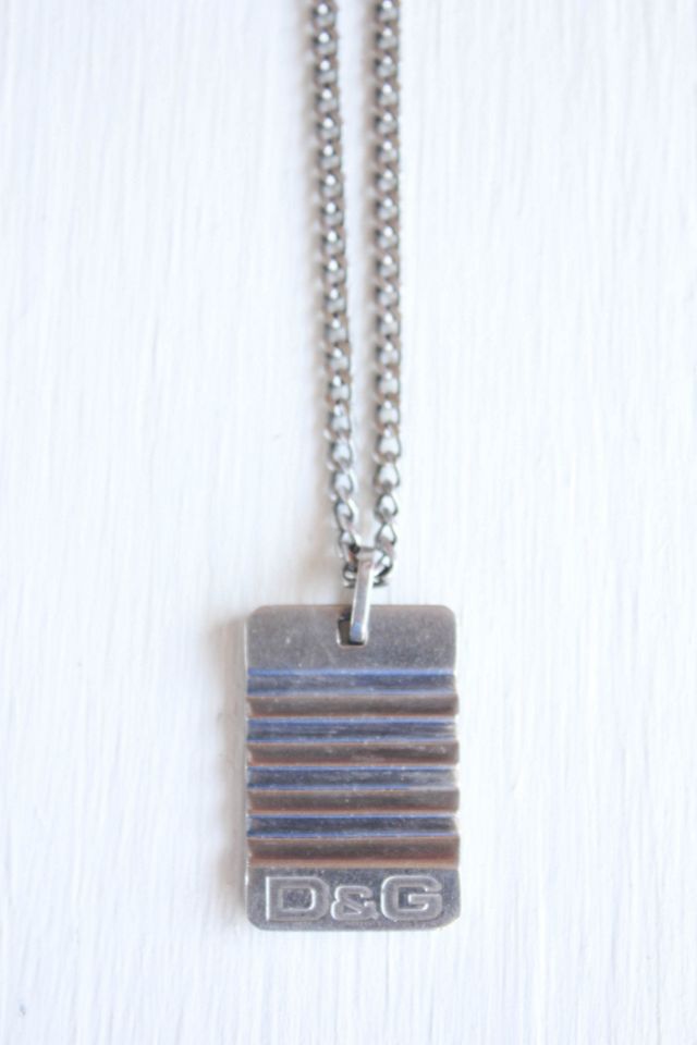 Vintage Dolce & Gabbana Silver Pendant Necklace Selected By Moons + Junes Vintage #1
