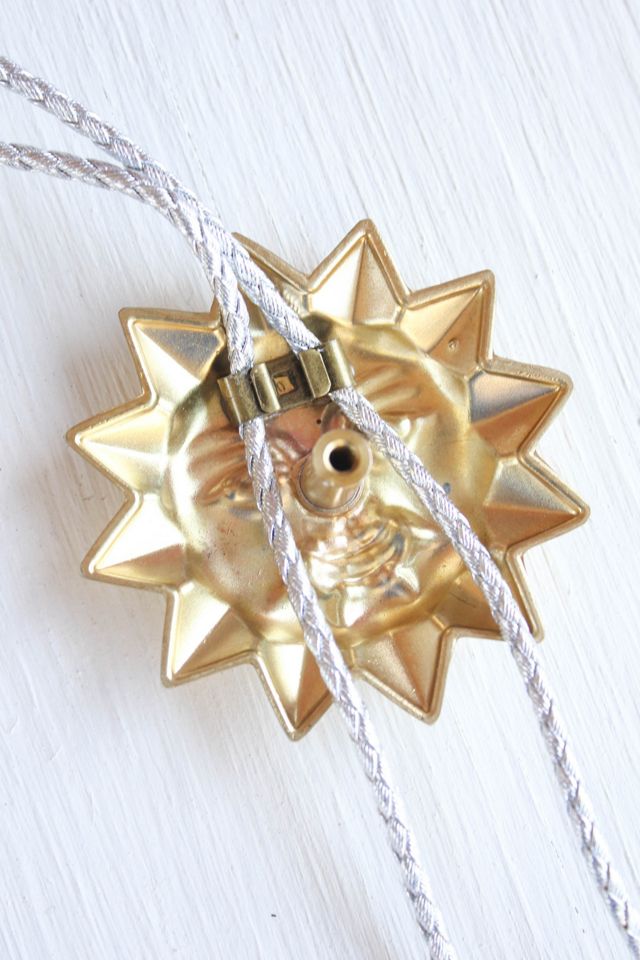 Here Comes The Sun Gold + Silver Upcycled Bolo Tie Selected By Moons + Junes Vintage #3