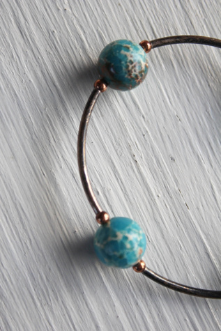 Женские браслеты Moons + Junes Vintage Blue Jasper Gemstone Sterling Selected, цвет: Разноцветный — фото 2