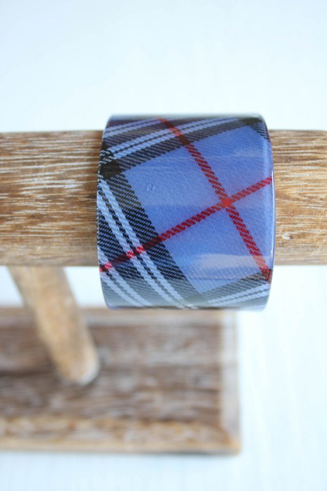 1990s Scottish Highlands Plaid Cuff Bracelet Selected By Moons + Junes Vintage #3