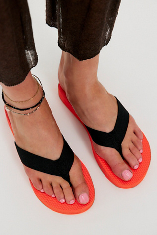 Interlude Thong Sandals by FP Vegan Collection at Free People in Red, Size: US 11