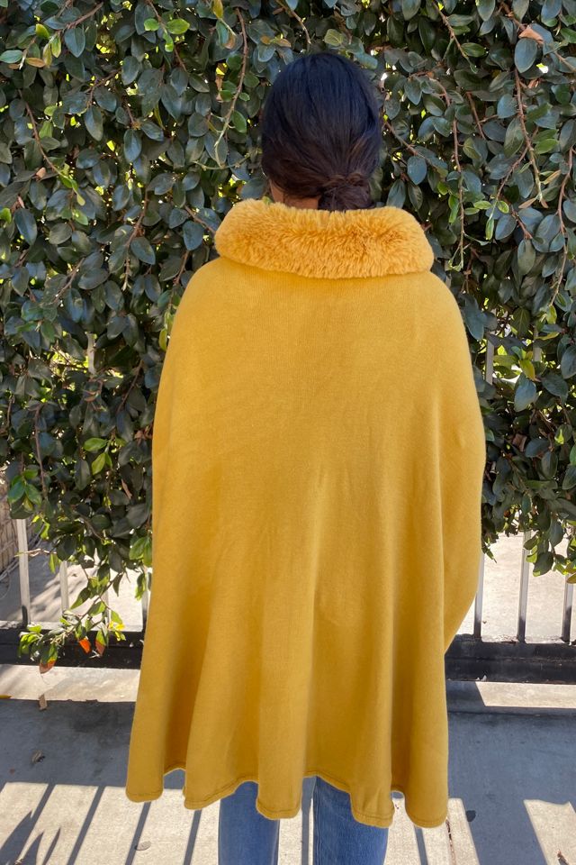 Yellow Cape with Yellow Faux Fur Selected by FernMercantile #2