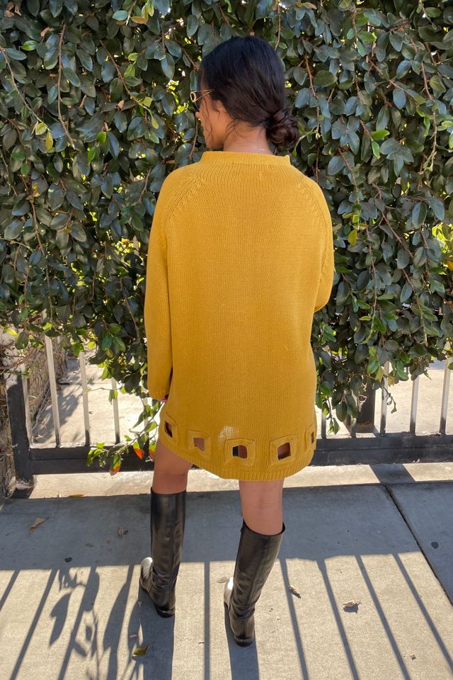 Vintage 1980's Michael Simon Knit Cutout Tunic Dress Selected by FernMercantile #2