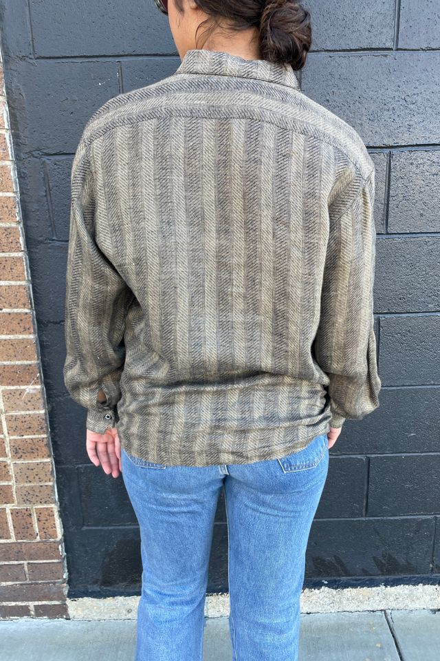 Vintage 1980's Woven Stripe Shirt Selected by FernMercantile #2