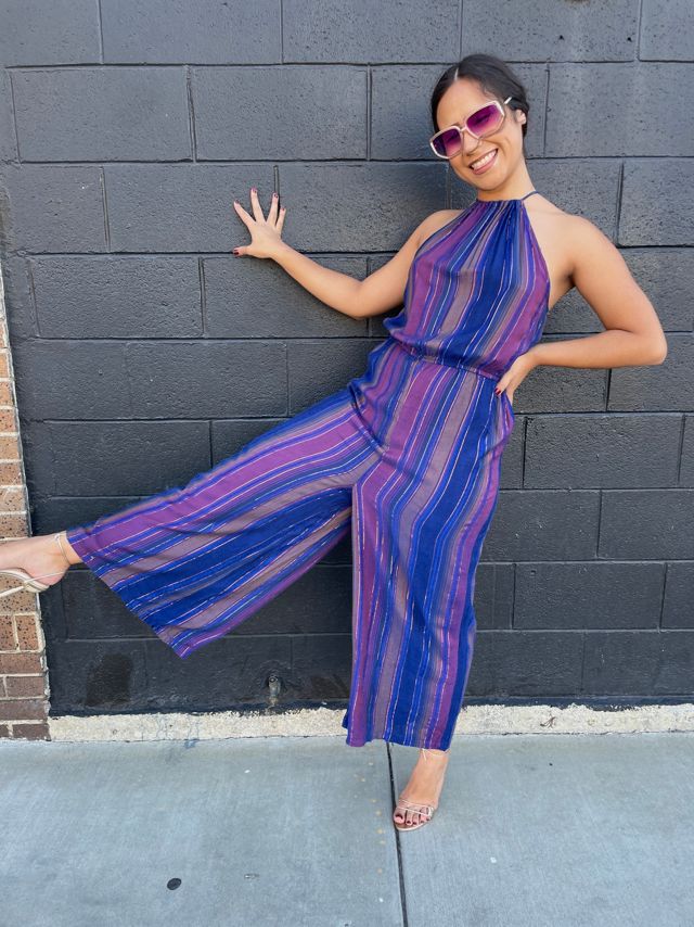 Vintage Boho Jumpsuit with Gold Metallic Selected by FernMercantile #2