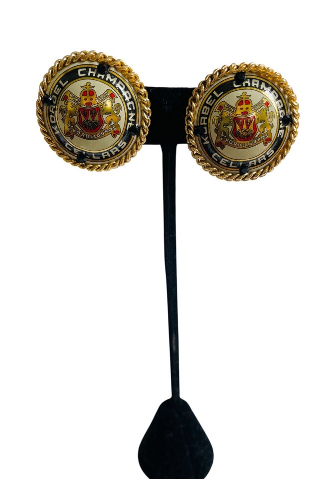 Vintage Champagne Button Clip EarringsSelected by FernMercantile #1
