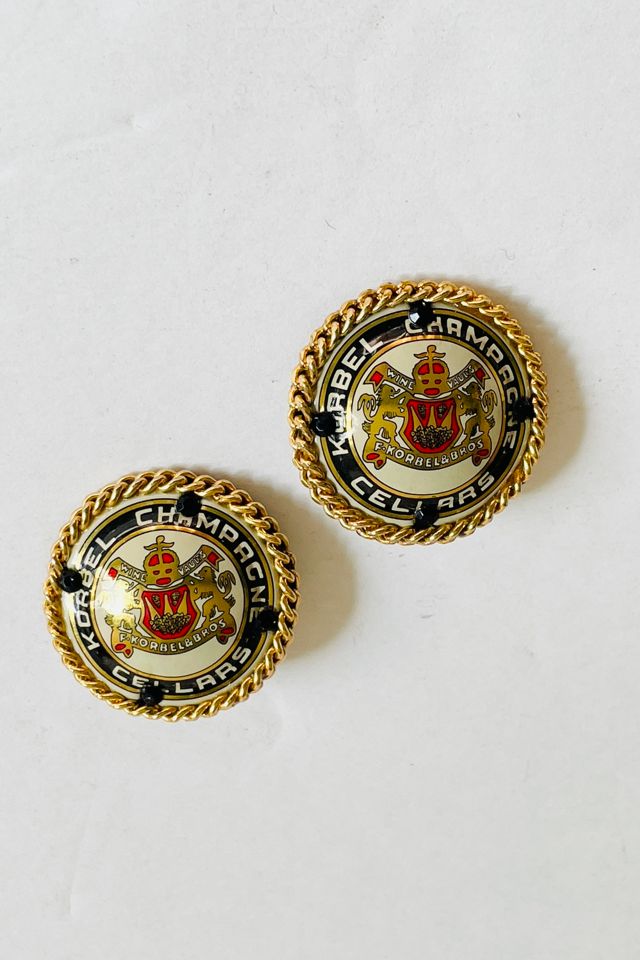 Vintage Champagne Button Clip EarringsSelected by FernMercantile #2