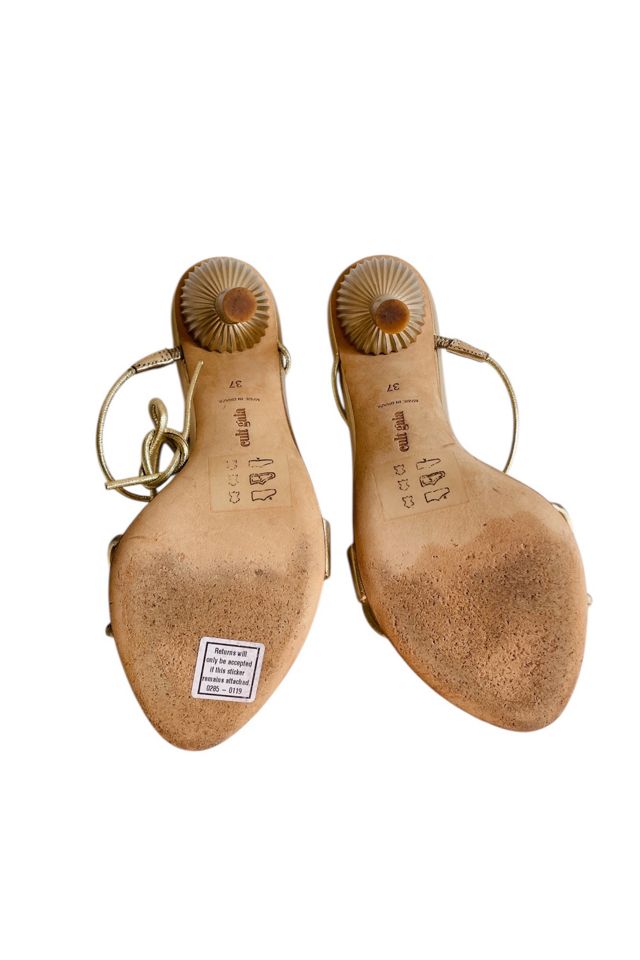 Cult Gia Metallic Soleil Gold Gladiator Heels Selected by FernMercantile #3