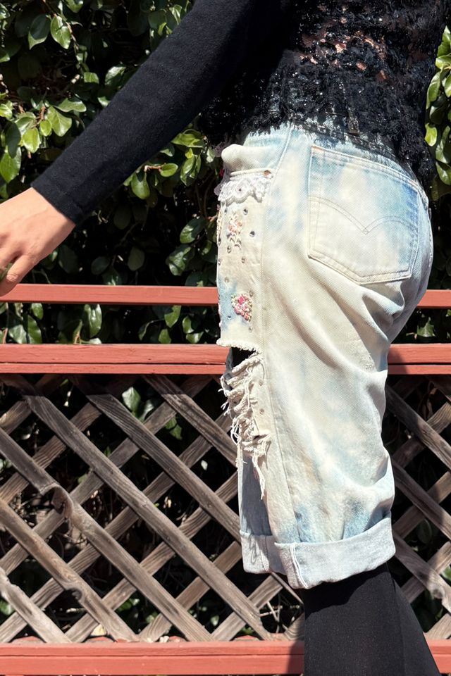 Vintage Custom Applique Levis Jean Shorts Selected by Personal Choice #3