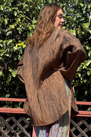 1990s Ungaro Parallel Long Line Crinkled Jacket Selected by Personal Choice