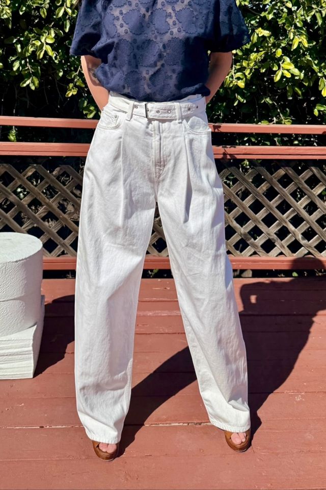 Agolde Wide Leg Pleated White Jeans Selected by Personal Choice #1