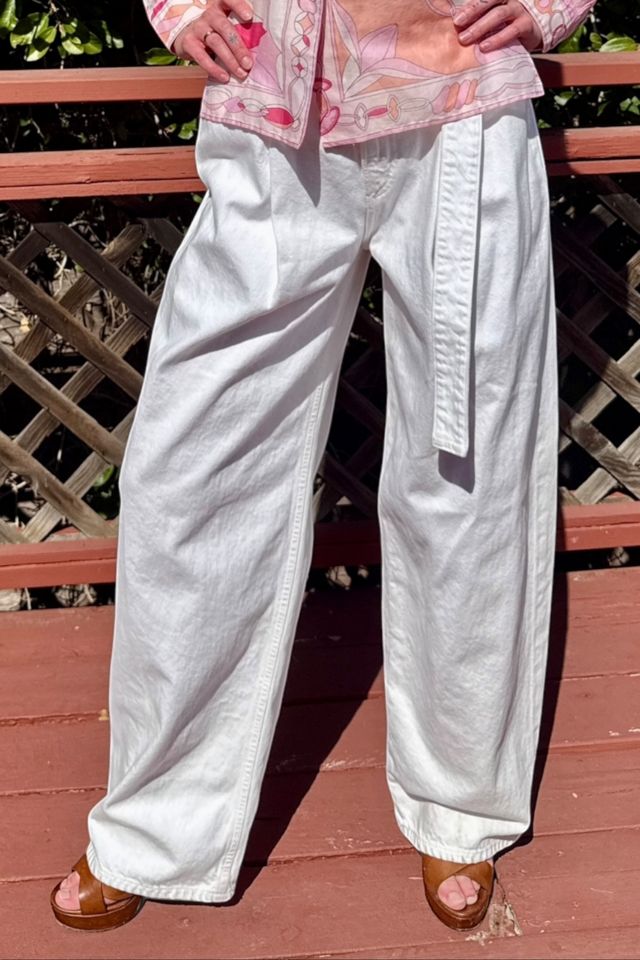 Agolde Wide Leg Pleated White Jeans Selected by Personal Choice #2