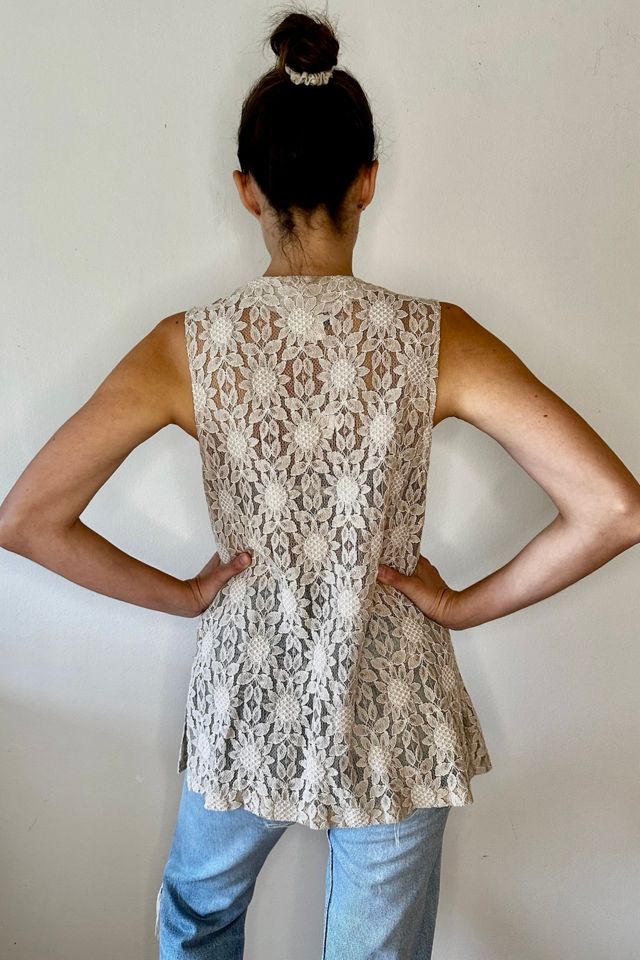 Vintage Grommet Lace Daisy Vest Selected by Picky Jane #2