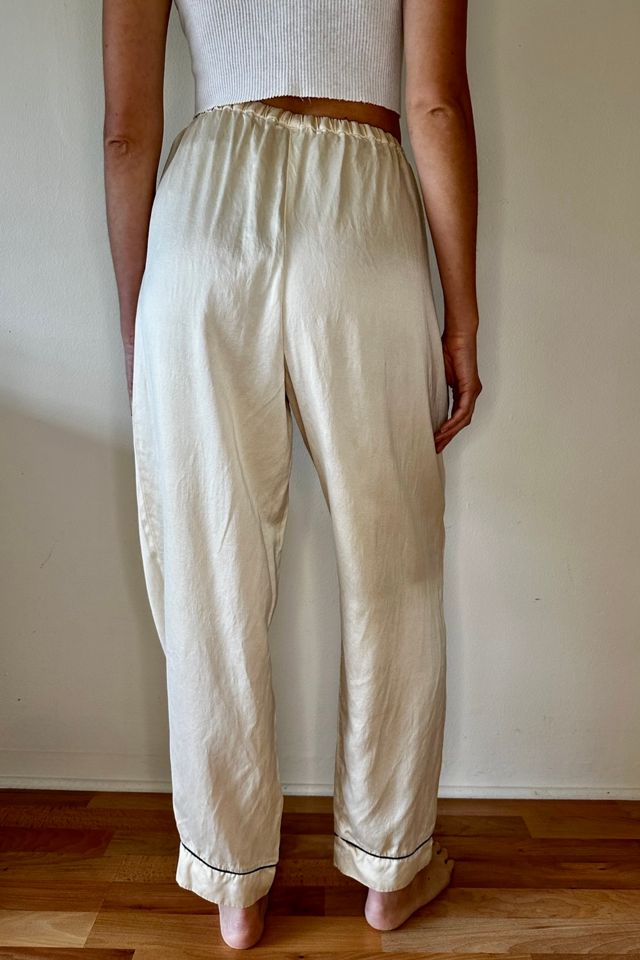 Cream Silk Vintage Lounge Pants Selected by Picky Jane #2