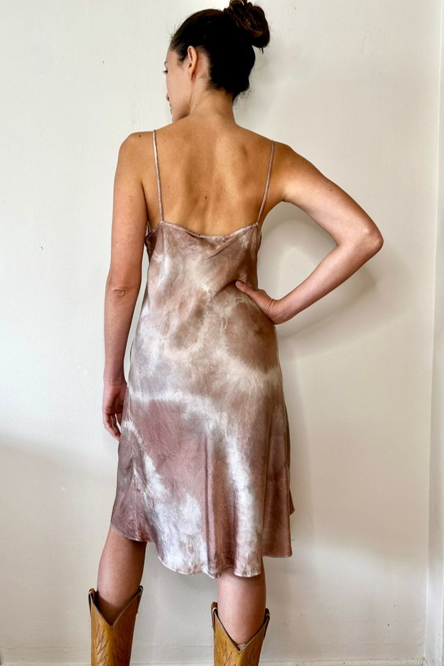 Mocha Tie Dyed Silk Slip Dress Selected by Picky Jane #3