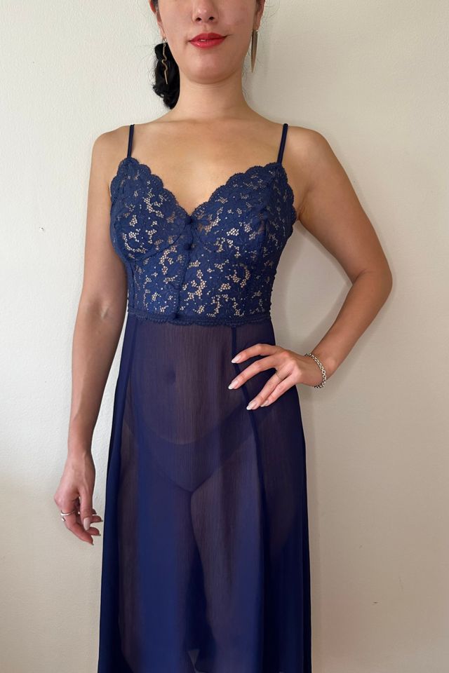 Navy Lace Flowy Slip Dress Selected by Picky Jane #3