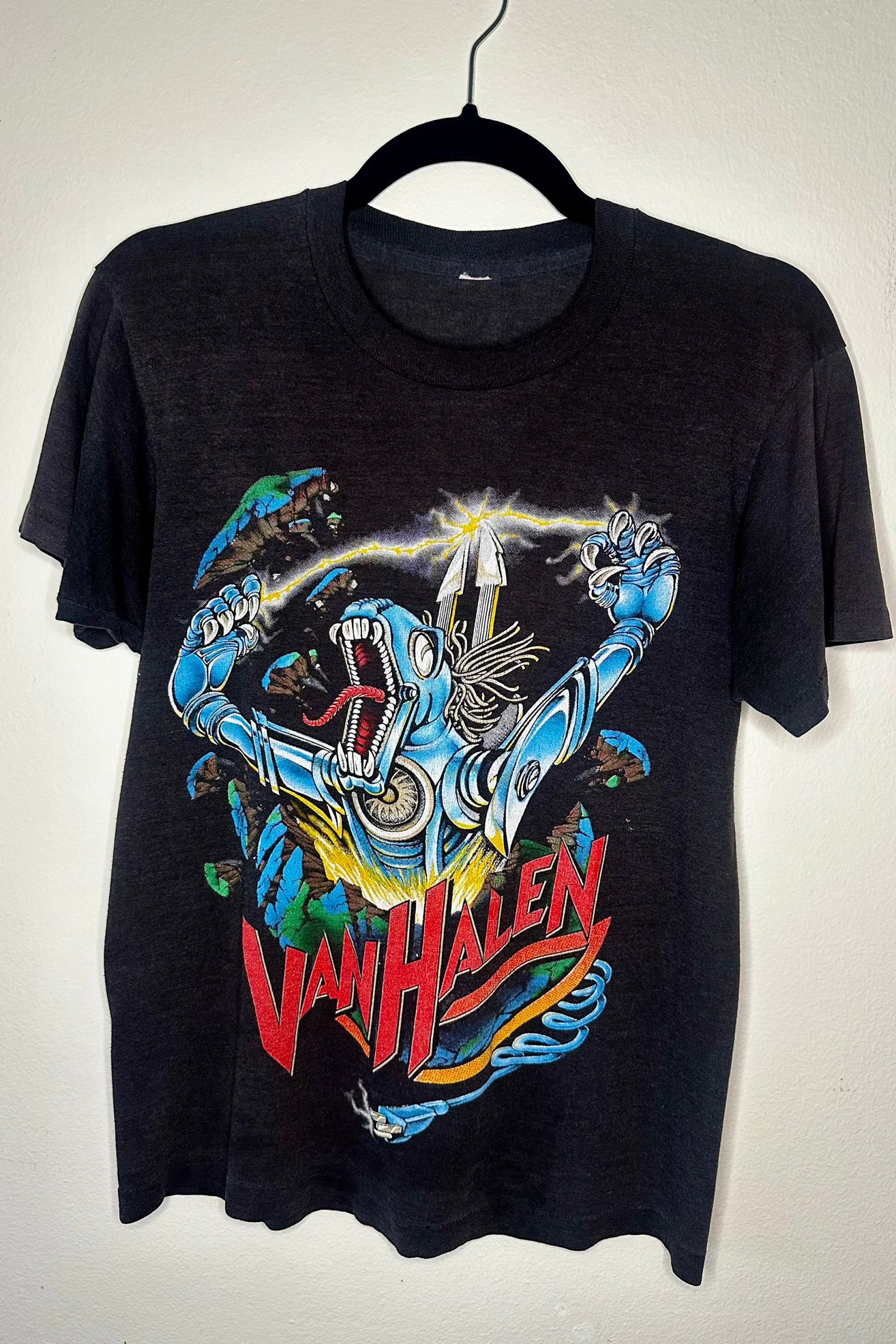 Vintage Super Soft Double Sided Van Halen Kicks Ass Tshirt Selected by Picky Jane