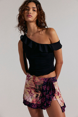 Sun Soaked Sarong Mini Skort by Free People, Size: US 0