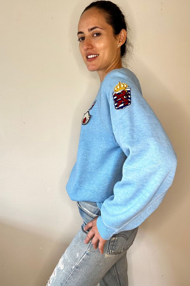 Johnny Cash Vintage Distressed Baby Blue Patch Sweatshirt xSelected by Picky Jane #2