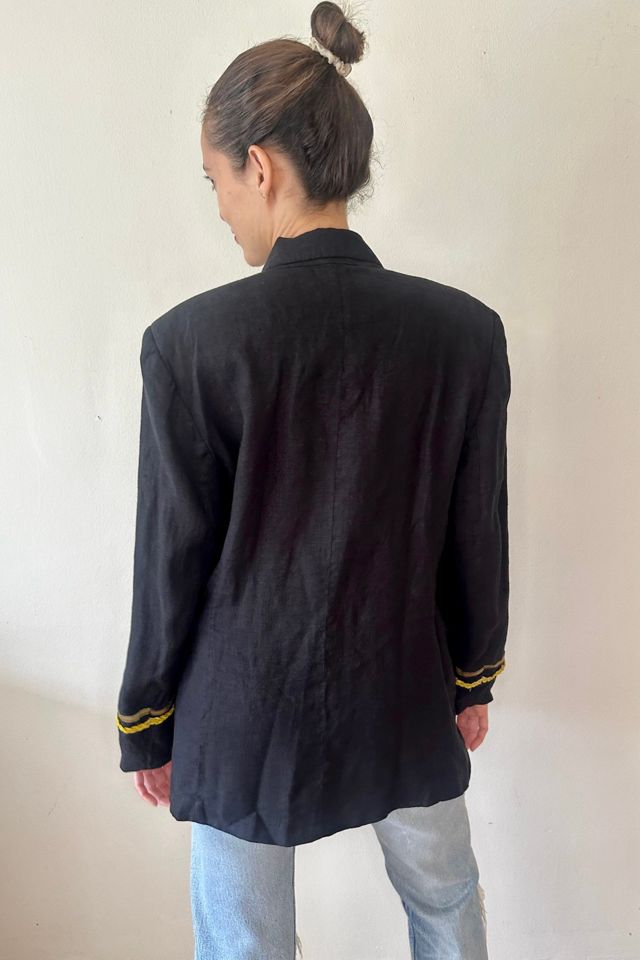 Bergdorf Goodman Vintage Linen Captain's Blazer Selected by Picky Jane #3