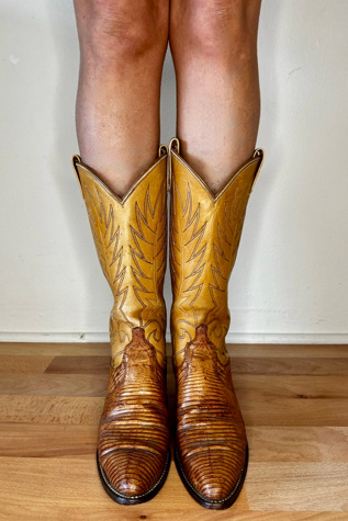 Vintage 80s Dan Post Exotic Cowboy Boots Selected by Picky Jane