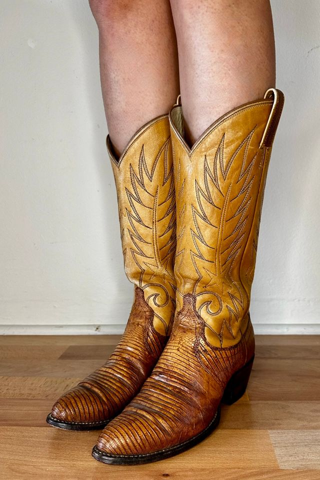 Vintage 80s Dan Post Exotic Cowboy Boots Selected by Picky Jane #1