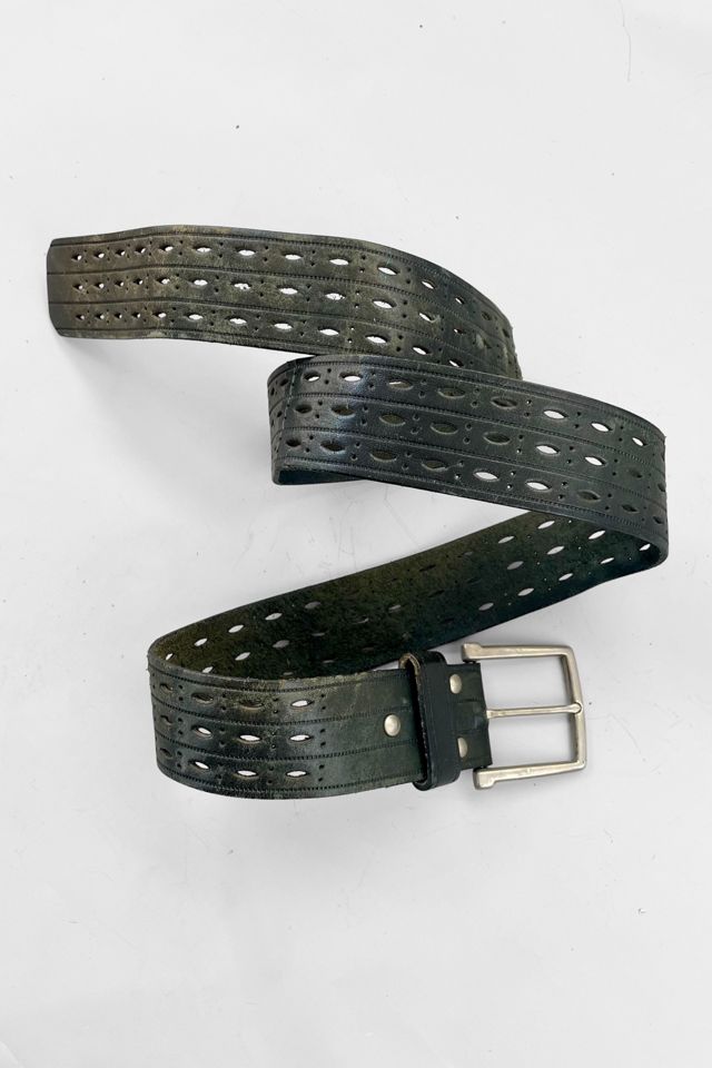 Vintage Perforated Stamped Leather Cut-Out Belt Selected by MARMALADE