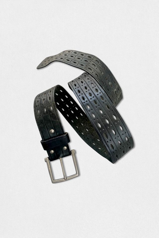 Vintage Perforated Stamped Leather Cut-Out Belt Selected by MARMALADE #1