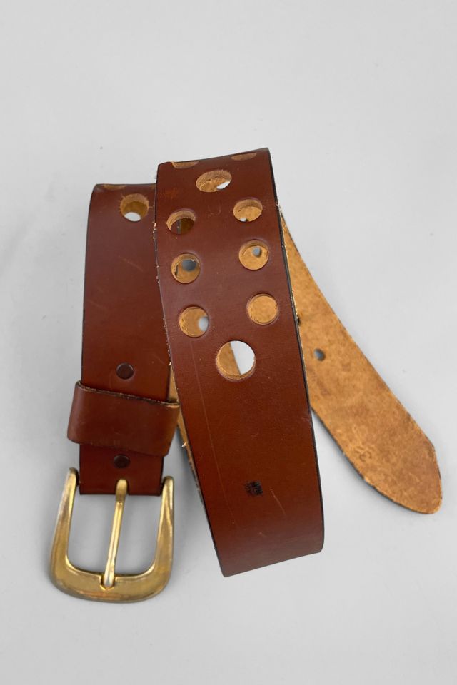 70s Vintage Leather Cut-Out Belt  Selected by MARMALADE #1