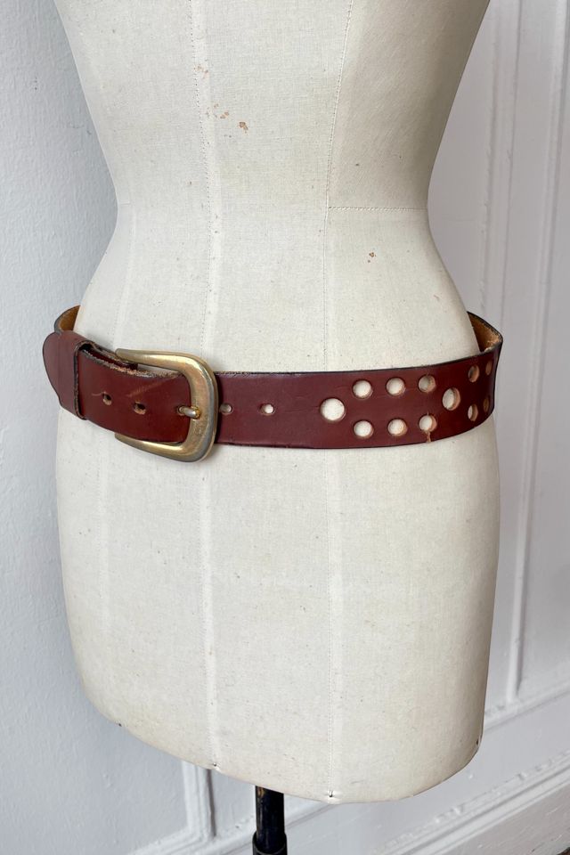 70s Vintage Leather Cut-Out Belt  Selected by MARMALADE #2
