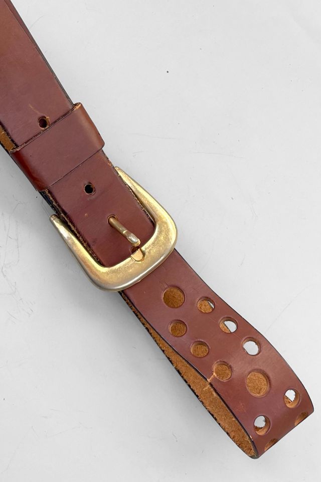 70s Vintage Leather Cut-Out Belt  Selected by MARMALADE #3