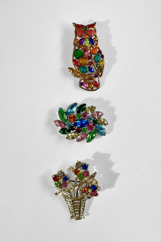 Женские броши Marmalade Set of Multicolor 60s Jeweled Rhinestone Selected, цвет: Разноцветный — фото 2