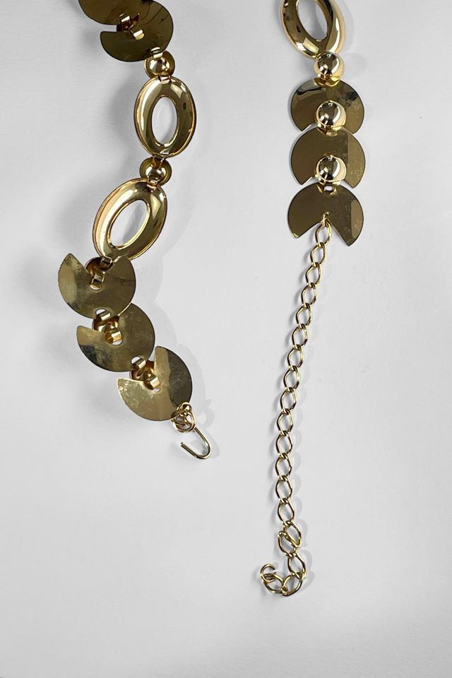 70s Vintage Gold Metal Large Link Chain Belt Selected by MARMALADE #1