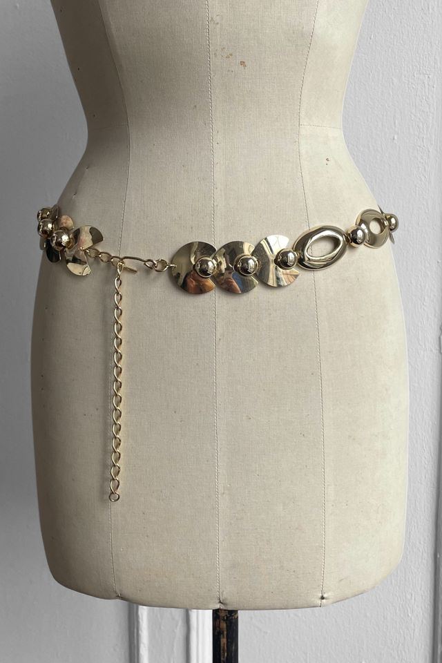 70s Vintage Gold Metal Large Link Chain Belt Selected by MARMALADE #2