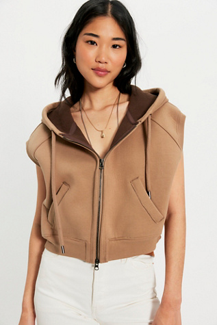 We The Free Pop Layer Vest Jacket at Free People in Tan, Size: L