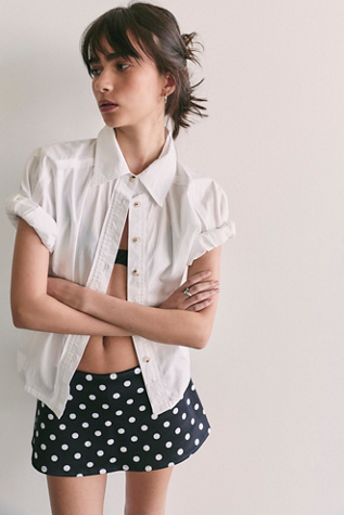 Geel Aria Printed Skort at Free People in Black, Size: S
