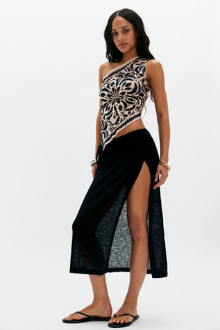Geel Kate Wrap Skirt at Free People in Black, Size: Small