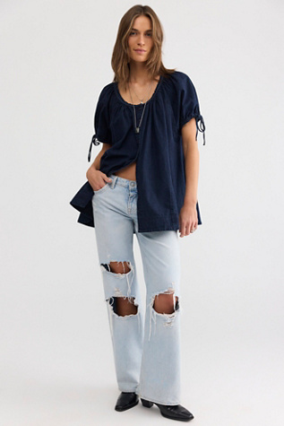 Женский топ Free People Farley Chambray Tunic, цвет: Варёный — фото 3