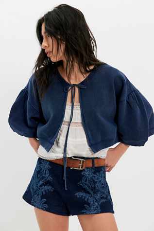 Cape Me Cozy Cardi by Free People in Blue, Size: XS