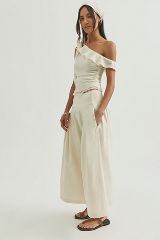 We The Free Valencia Harem Jean at Free People in Vanilla Bean, Size: Medium
