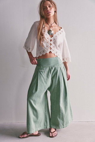 We The Free Valencia Harem Jean at Free People in Mint Tea, Size: XS