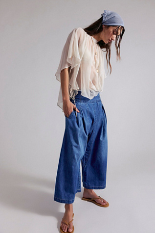 We The Free Valencia Harem Jean at Free People in Medium Wash, Size: M