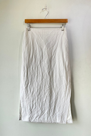Co Clothing White Textured Midi Skirt Selected by The Curatorial Dept.