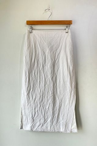 Co Clothing White Textured Midi Skirt Selected by The Curatorial Dept.