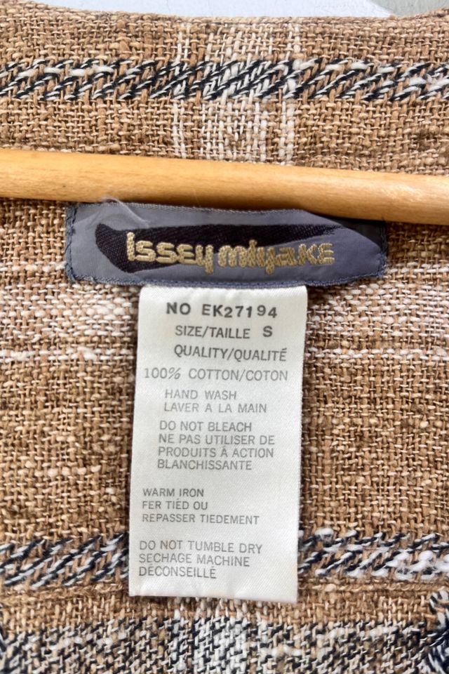 Issey Miyake Brown Plaid Linen Duster Jacket Selected by The Curatorial Dept. #3