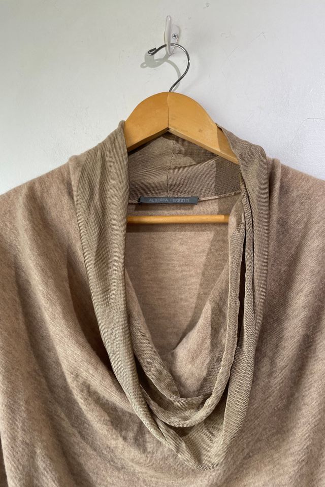 Alberta Ferretti Brown Cashmere Cowl Neck Sweater Selected by The Curatorial Dept. #1