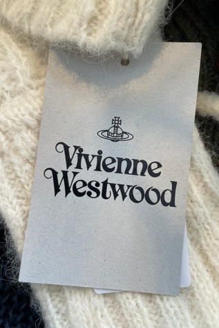 Vivienne Westwood Cream Lacework Knit Arm Warmers Selected by The Curatorial Dept.